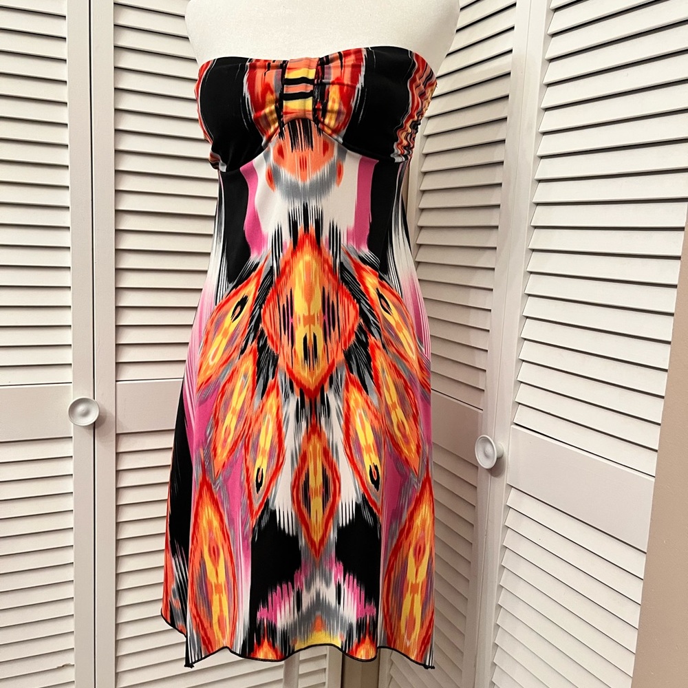 Strapless Printed Dress Artsy